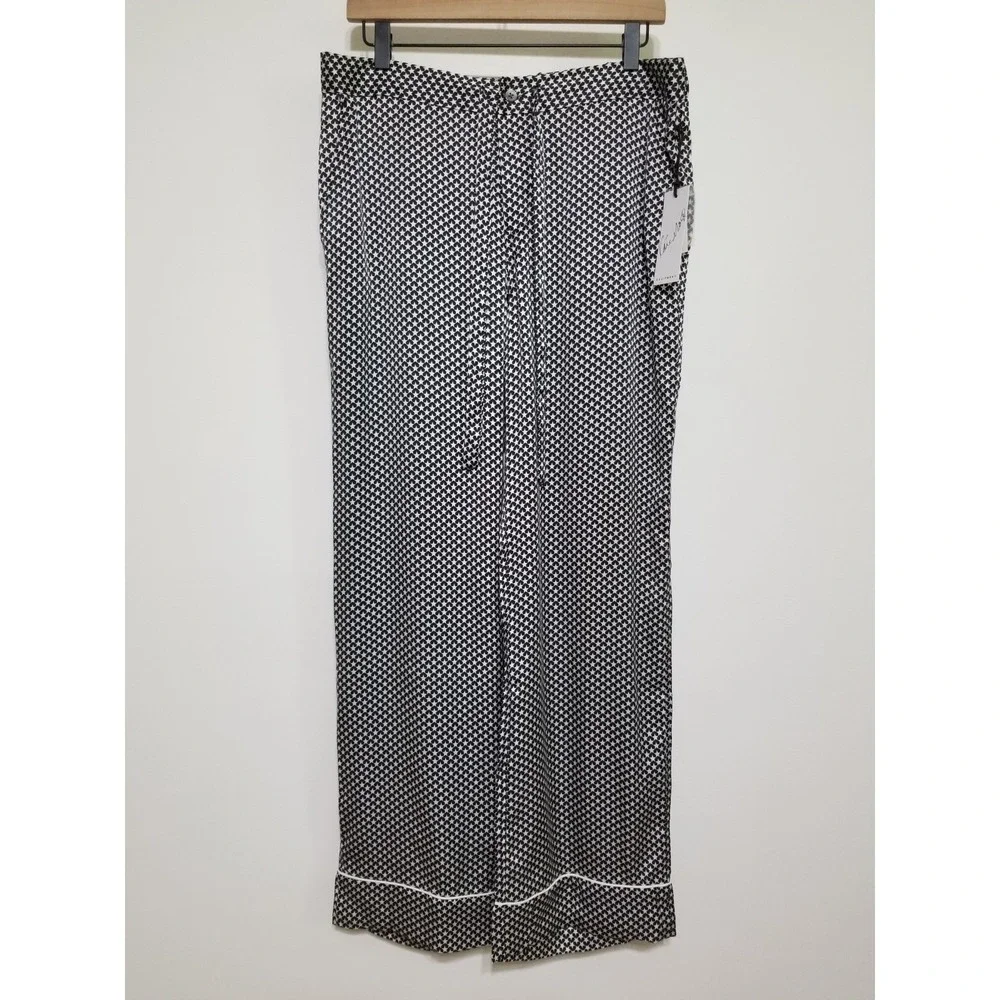 NWT Equipment x Kate Moss Avery Star Print Silk Pajama Pants‎ Size M $288